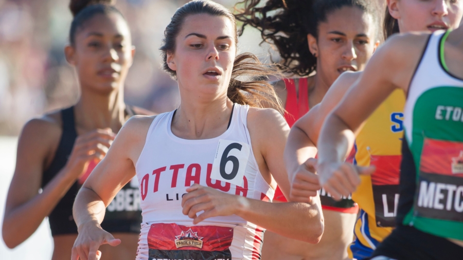 (Ottawa, Canada---06 July 2017) Erin Stenman-Fahey running in the 800m qualifying race at the 2017 Canadian Track and Field Championships. (Photo by Sean W Burges / Mundo Sport Images).
