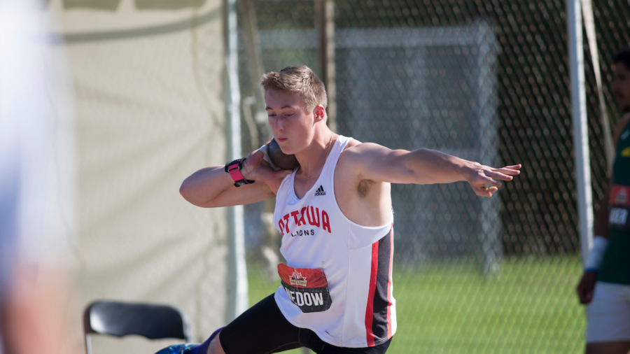 (Ottawa, Canada---08 July 2017) Thomas Nedow competing in the U20 shot put at the 2017 Canadian Track and Field Championships. (Photo by Sean W Burges / Mundo Sport Images).