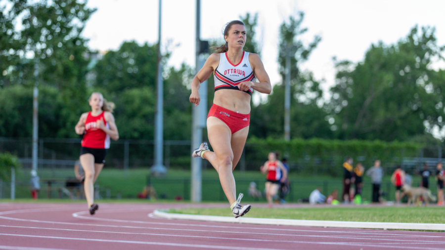 (June 26, 2019 -- Ottawa, ON) Erinn Stenman-Fahey competing at Ottawa Summer Twilight #3 at the Terry Fox Athletic Facility.