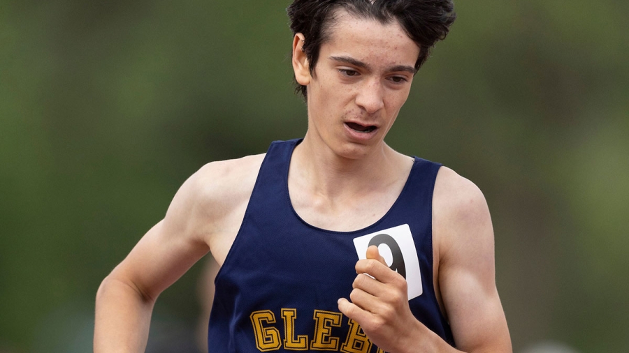 (York, Canada — 2 June 2022) Saul Taler of Glebe - Ottawa competing in the novice boys 1500m heats at the 2022 OFSAA Ontario High School Track and Field Championships held at the Toronto Track and Field Centre at York University. 2022 Copyright Sean Burges / Mundo Sport Images.