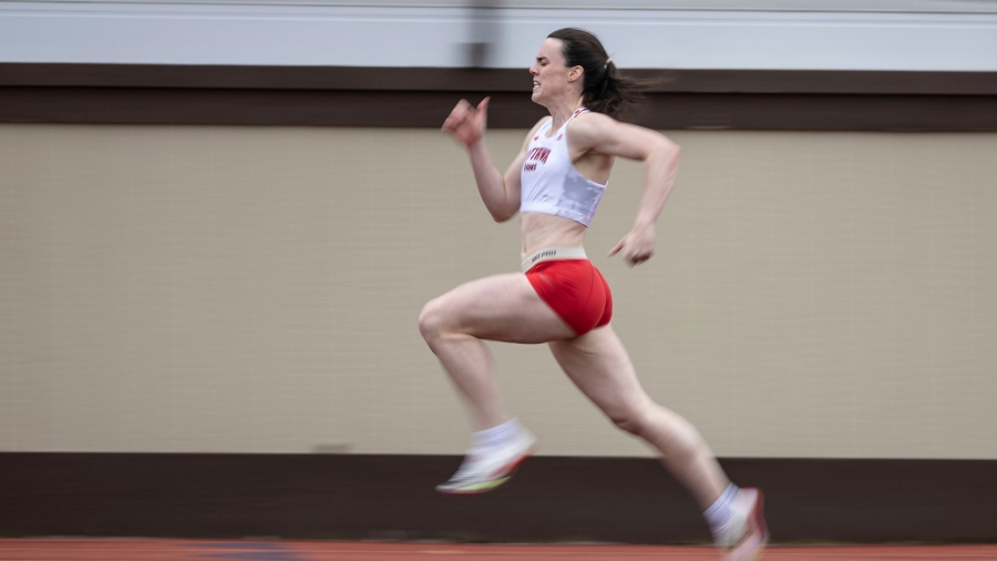 (Canton, USA---29 April 2023) Victoria Mcintyre runs to win the 100m in a meet record 12.28 seconds (-0.7) at the 2023 St Lawrence University Twilight Meet. Copyright 2023 Sean Burges / Mundo Sport Images.