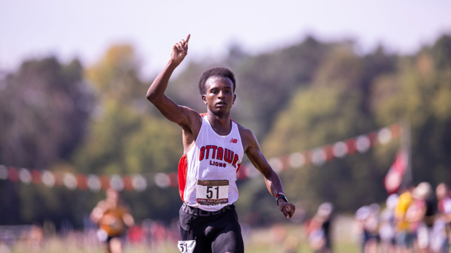 (Canton, United States---21 September 2024) Andre Alie-Lamarche of Ottawa Lions TF Clubcompeting at the Ronald C Hoffman XC Invitational on the campus of St Lawrence University 2024 Miles Ryan / Mundo Sport Images.
If posting to social media please tag @mundosportimages