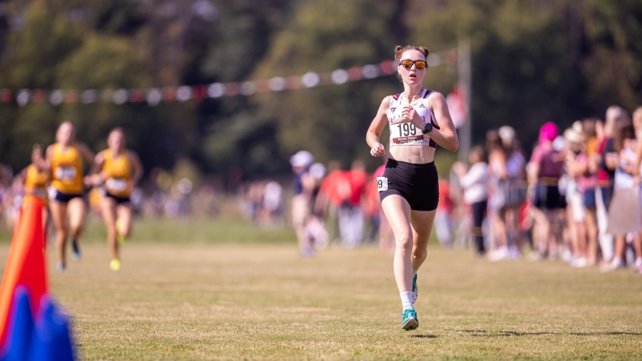 (Canton, United States---21 September 2024) Melani Hamel of Ottawa University [SO] competing at the Ronald C Hoffman XC Invitational  on the campus of St Lawrence University 2024 Miles Ryan / Mundo Sport Images.

If posting to social media please tag @mundosportimages