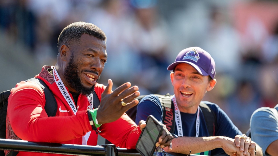 (Montreal, Canada---28 June 2024) Glenroy Gilbert competing in the 2024 Bell Trials Canadian Track and Field Championships and Olympic Trials. Photograph Copyright 2024 Miles Ryan / Mundo Sport Images.
If posting to social media please tag @mundosportimages