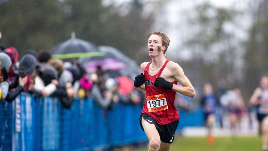 (Ottawa, Canada---04 November 2024) Daniel Cova of ESP Louis-Riel (Ottawa) competing in the Senior Boys race at the 2024 OFSAA Cross Country Championships at Mooney's Bay Park.. .
Copyright 2024 Miles Ryan / Mundo Sport Images.
If posting to social media please tag @mundosportimages