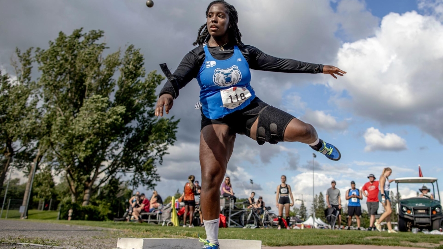 (Ottawa, Canada---06 July 2024) Brianna Asiamah throws in the elite women’s shot put of the Canadian Track and Field League (CTFL) Final. Photograph Copyright 2024 Sean Burges / Mundo Sport Images.
If posting to social media please tag @mundosportimages