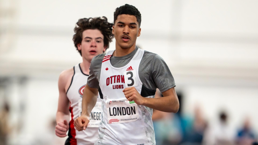 Kyle London competes at the Canadian Indoor Track and Field Championships at the Toronto Track and Field Centre in Toronto, Ontario on Sunday, March 23, 2025.
GEOFF ROBINS Mundo Sport Images