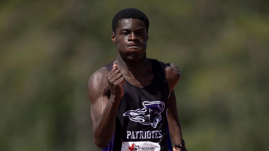 (Ottawa, Canada---23 May 2024) Ange-Mathis Kramo of ESC Paul-Desmarais - Stittsvil races in the 100m at the National Capital Secondary School Athletic Association (NCSSAA) Track and Field Championships. Photograph Copyright 2024 Sean Burges / Mundo Sport Images.
If posting to social media please tag @mundosportimages