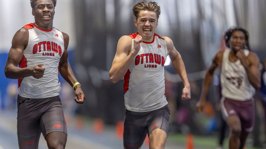 (Ottawa, Canada---15 February 2025) Ange-Mathis Kramo and Zachary Jeggo competes at the 2025 Carleton University Ravens Last Chance Qualifier Meet. Photograph Copyright 2025 Sean Burges / Mundo Sport Images.
If posting to social media please tag @mundosportimages
