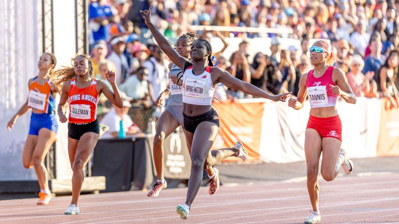 Competitive athlete winning Canadian Championship