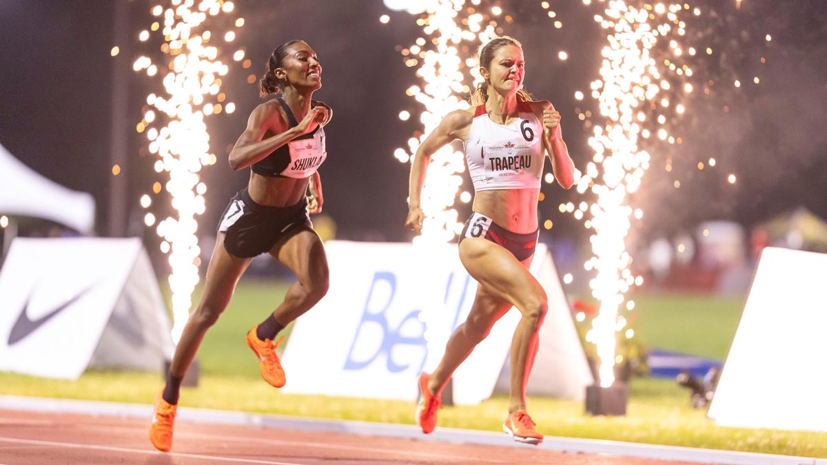 Competitive athlete winning Canadian Championship
