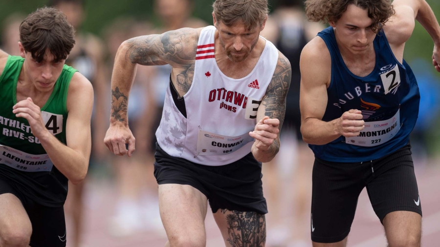 (Montreal, Canada---21 June 2024) Michael Conway starts the open 800m at the 2024 Classique d’Athletisme de Montreal. Photograph Copyright 2024 Sean Burges / Mundo Sport Images.
If posting to social media please tag @mundosportimages