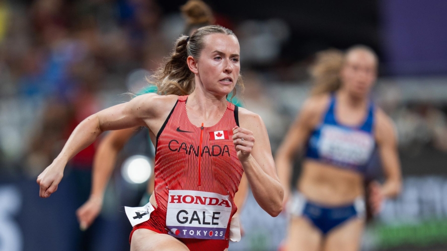 Lauren GALE (CAN) competes in the 400m heats at the World Athletics Championships, Tokyo September 14 2025