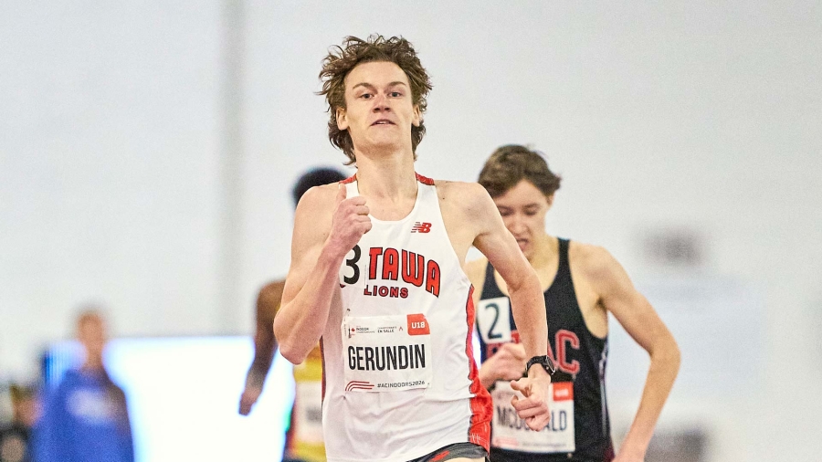 Max Gerundin (OTTL) competes at the 2026 Canadian Indoor Track and Field Championships at the Toronto Track and Field Centre in Toronto, Ontario on Sunday, March 1, 2026.
GEOFF ROBINS Mundo Sport Images