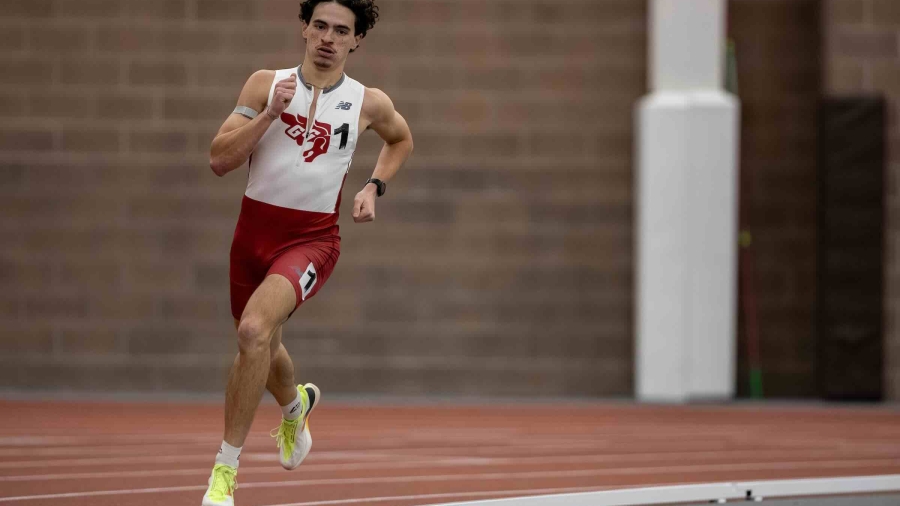 (Canton, United States---05 December 2025) Safwan El Mansari at the Saints Holiday Relays held in Newell Field House on the campus of St. Lawrence University.

Copyright 2025 Miles Ryan / Mundo Sport Images.

If posting to social media please tag @mundosportimages
