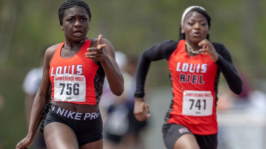 (Ottawa, Canada---14 May 2025) Jorai Matthea Oppong-Nketiah of Louis-Riel - Ottawa competes at the NCSSAA East Conference Track and Field Championships. Photograph Copyright 2025 Sean Burges / Mundo Sport Images.

If posting to social media please tag @mundosportimages