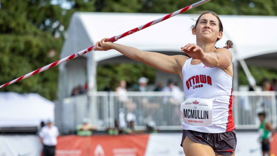 (Ottawa, Canada---01 August 2025) Mallea McMullin competes on Day 3 of the Canadian Track and Field Championships presented by Bell at the Terry Fox Athletic Facility.

Copyright 2025 Miles Ryan / Mundo Sport Images.

If posting to social media please tag @mundosportimages