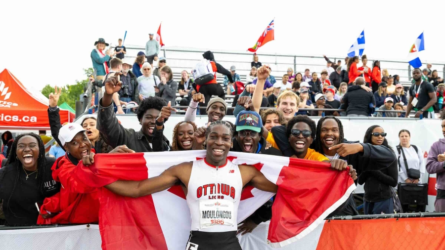 (Ottawa, Canada---20 June 2026) David Moulongou at the Canadian Track and Field Championships presented by Bell at the Terry Fox Athletic Facility.

Copyright 2026 Miles Ryan Rowat / Mundo Sport Images.

If posting to social media please tag @mundosportimages